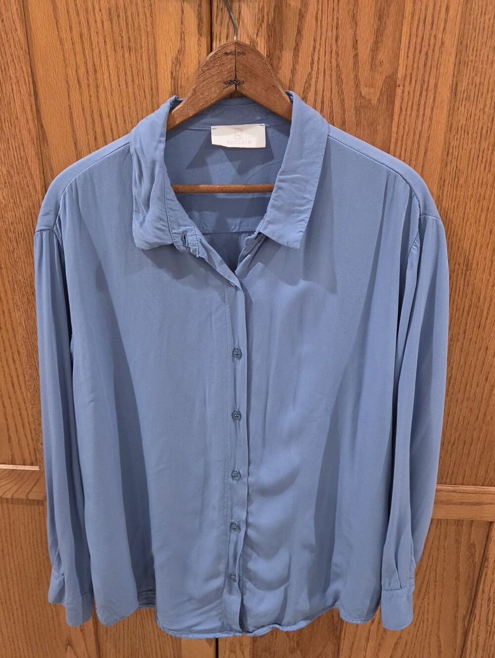 Reclaim Men’s Blue Relaxed Oversized Button Down Shirt M